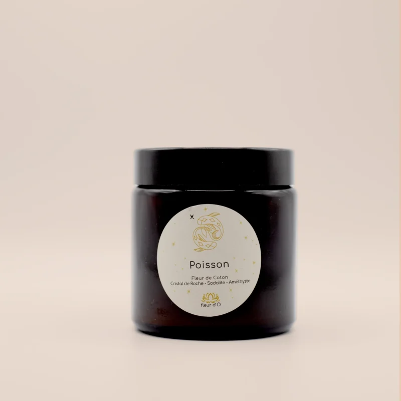 Bougie astro : Poisson- Fleur d'ô