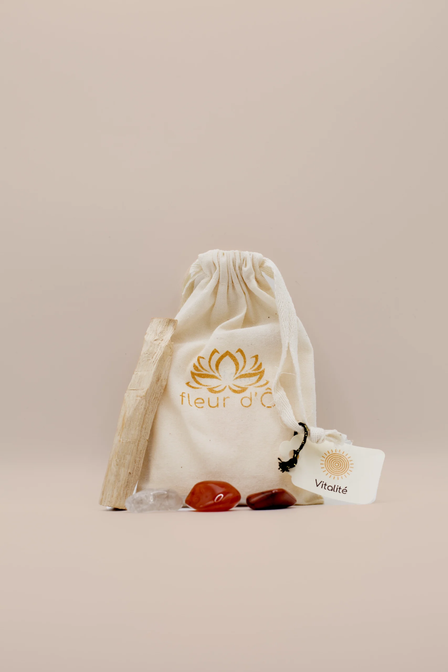 Pochon intention - Vitalité - Fleur d'Ô