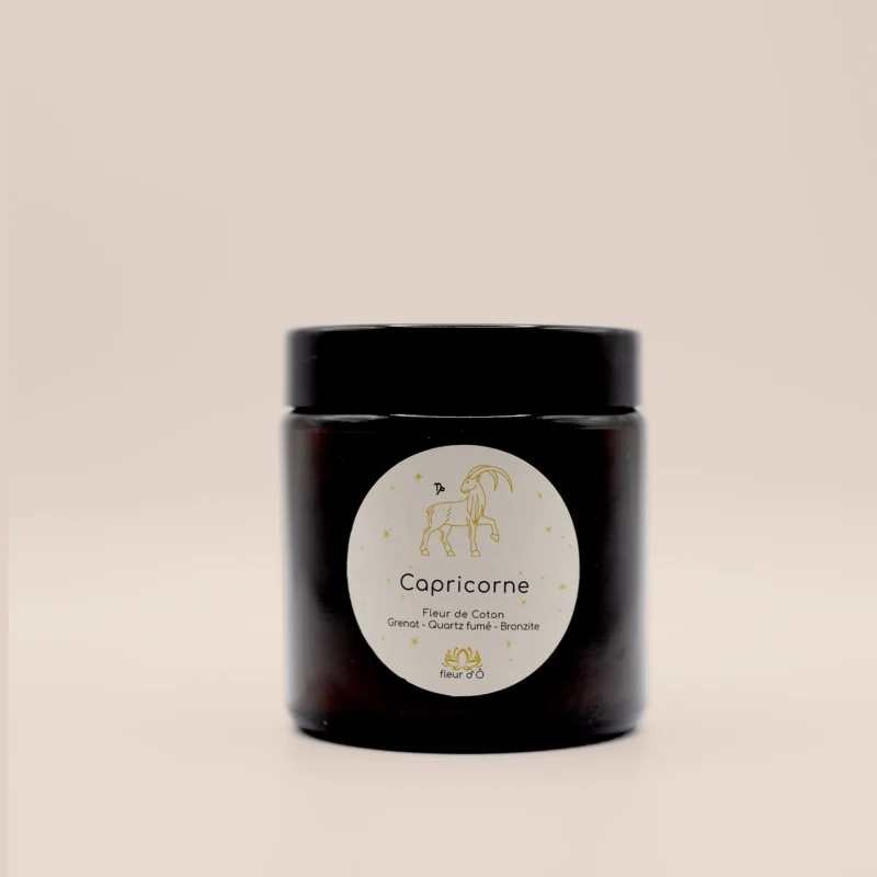 Bougie astro : Capricorne- Fleur d'ô